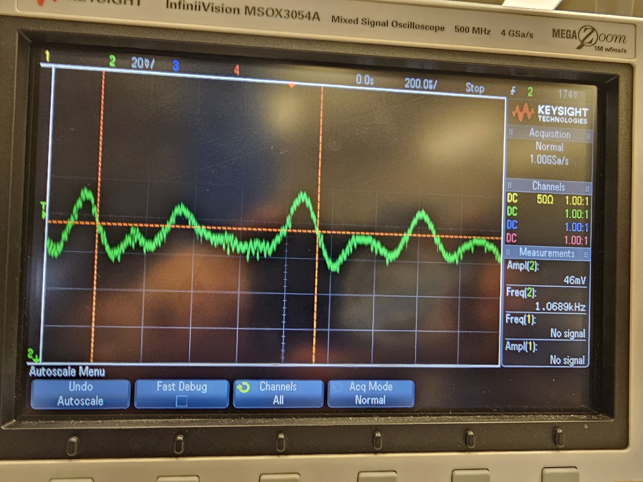 Working audio output on the scope
